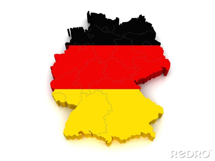 Bild 3D Karte von Deutschland