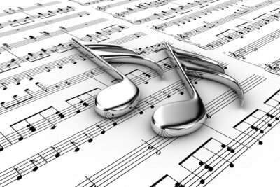 3D Musik und Noten
