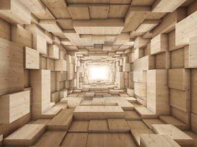 3D-Tunnel aus Holz