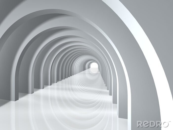 Bild 3D-Tunnel mit Bögen