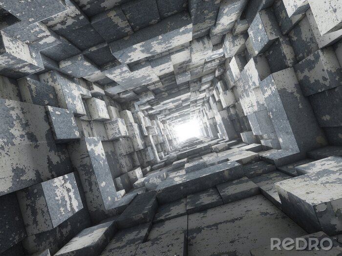 Bild 3D-Tunnel mit Geometrie