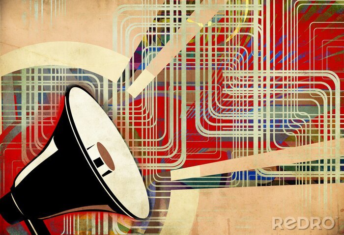 Bild Abbildung mit Megaphon