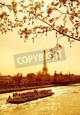 Bild Abend an der Seine in Paris