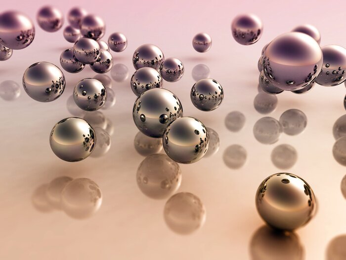 Bild Abgetönte Komposition mit Kugeln 3D