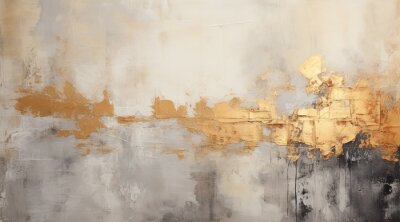 Bild abstract artistic print. golden texture. Paint brush strokes. modern Art. Prints, wallpapers, posters, postcards, frescoes, rugs, draperies, engravings