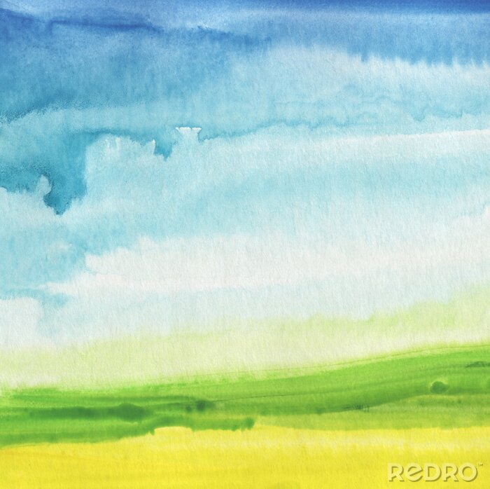 Bild Abstrakt Aquarell handgemalte Landschaft Hintergrund. Textured
