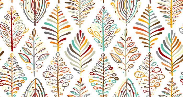 Bild Abstrakte Bäume in Herbstfarben