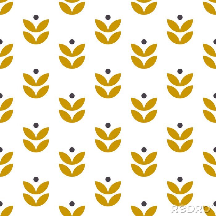 Bild Abstrakte Blätter im skandinavischen Stil