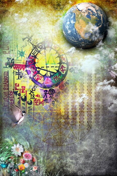 Bild Abstrakte Collage Vintage