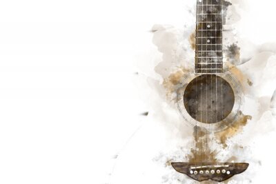 Bild Abstrakte Gitarre Aquarell