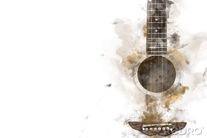 Bild Abstrakte Gitarre Aquarell