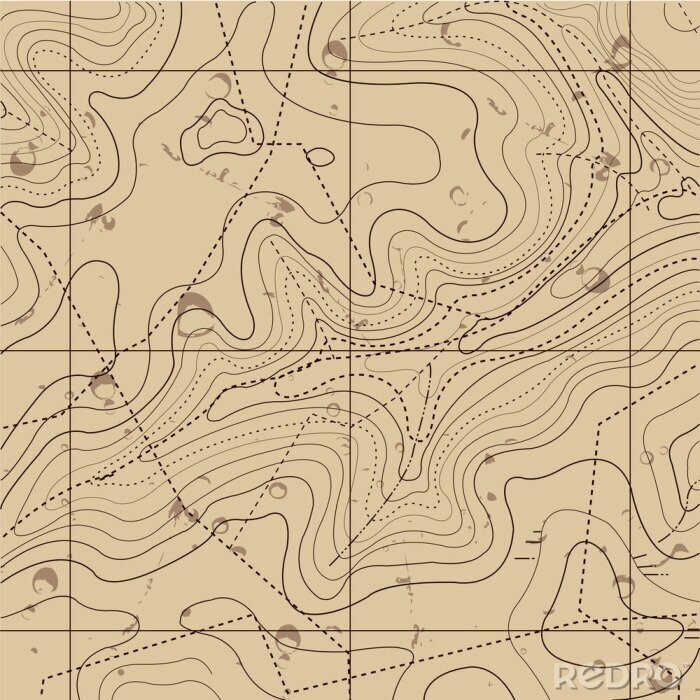 Bild Abstrakte Retro Topographie Karte Hintergrund