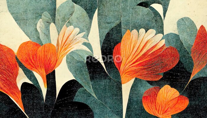 Bild Abstrakte Tulpen im Grunge-Stil