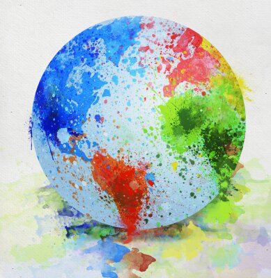Bild Abstrakte Weltkarte auf dem Globus