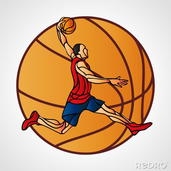 Bild Abstrakter Baskettballspieler