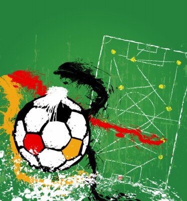 Bild Abstrakter gemalter Fußball
