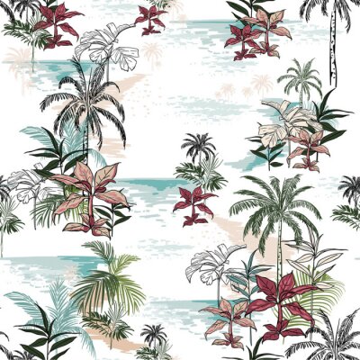 Abstrakter Meeres- und Vegetationsstrand