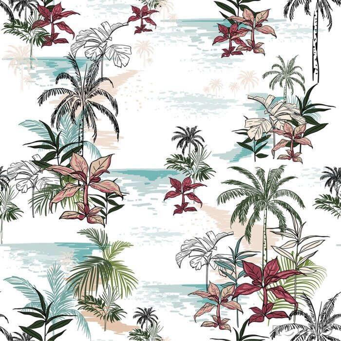 Bild Abstrakter Meeres- und Vegetationsstrand