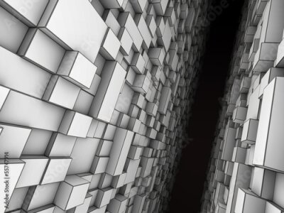 Fototapete Abstrakter Tunnel im minimalistischen Stil