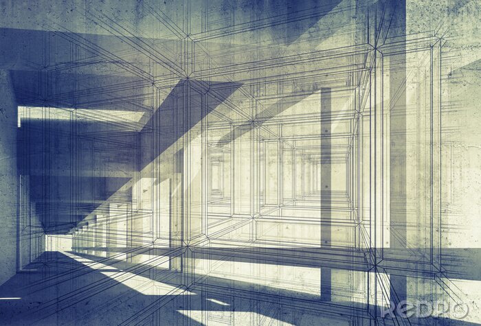 Bild Abstrakter Tunnel mit Skizze