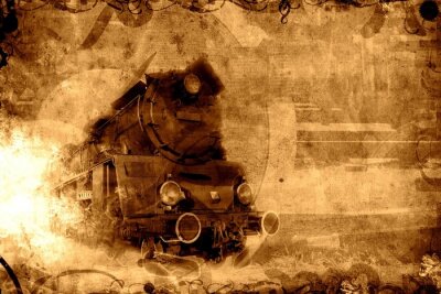Bild Abstrakter Zug in Sepia