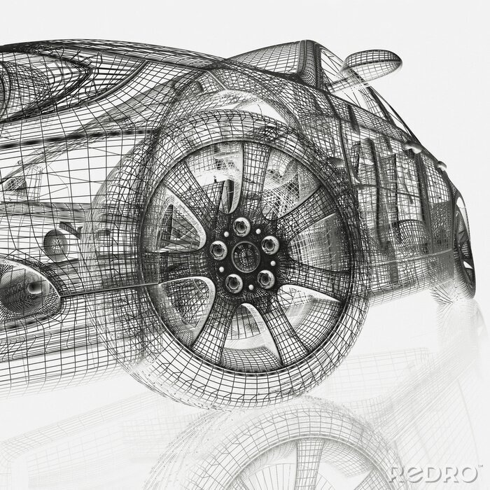 Bild Abstraktes 3D-Auto-Modell