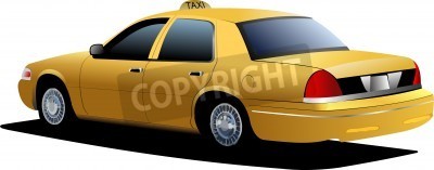Abstraktes gelbes Taxi