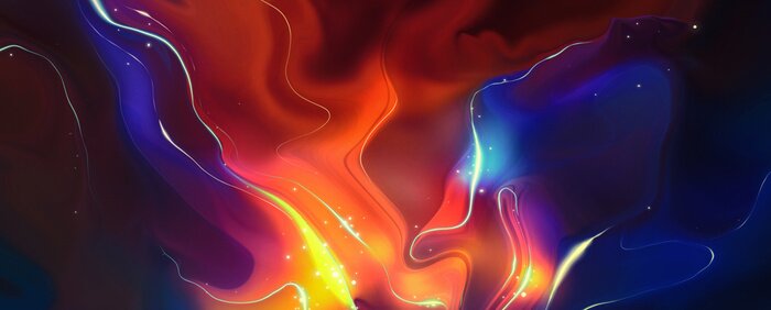 Bild Abstraktes Konzept von rot-blauen Flammen