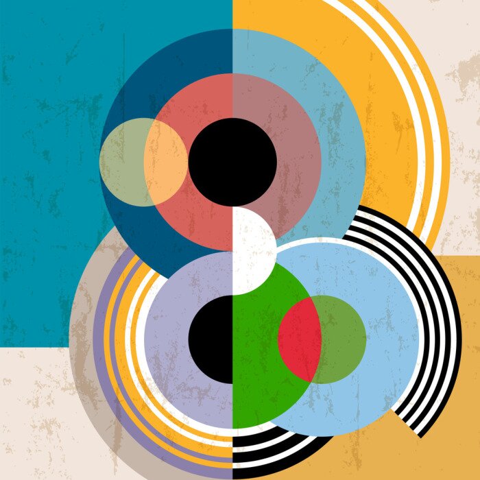 Bild Abstraktion im Retro Stil