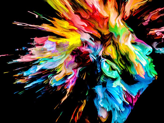 Bild Abstraktion mit dem Bild einer Frau