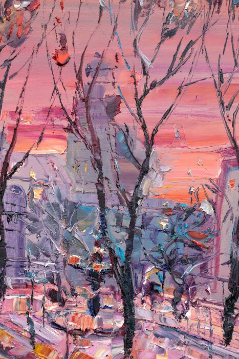 Bild Acryl Abstrakte Herbstdämmerung