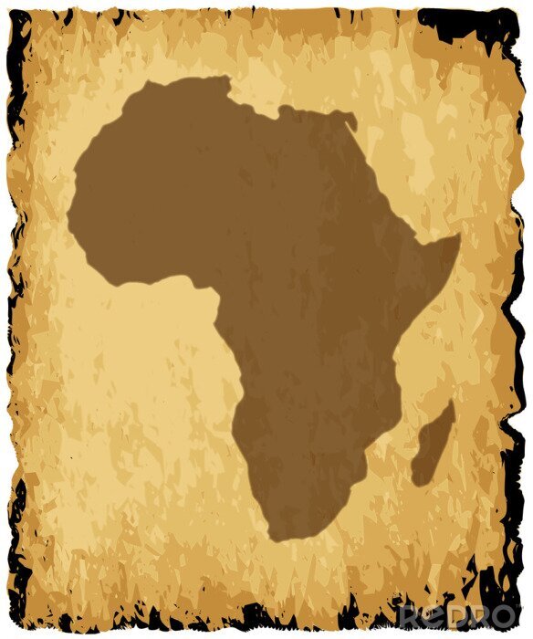 Bild Afrika auf alter Darstellung