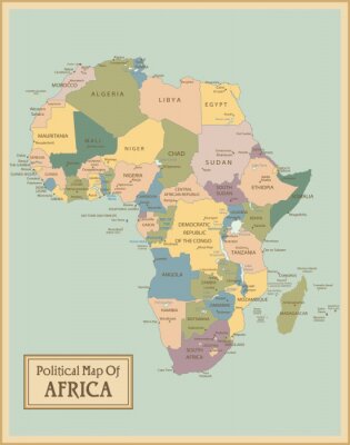 Afrika auf alter Illustration