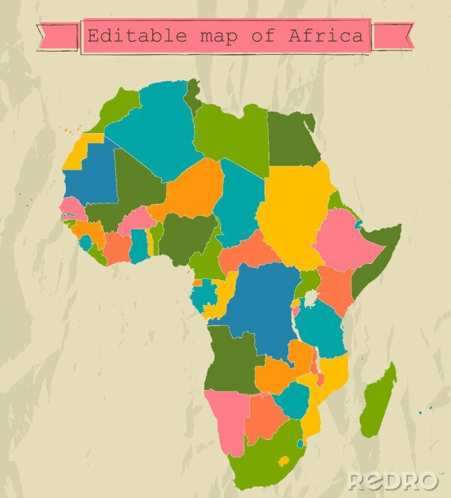 Bild Afrika auf der Karte mit Band