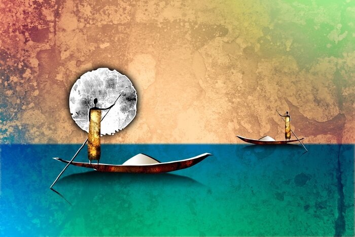 Bild Afrika Gestalten am Fluss