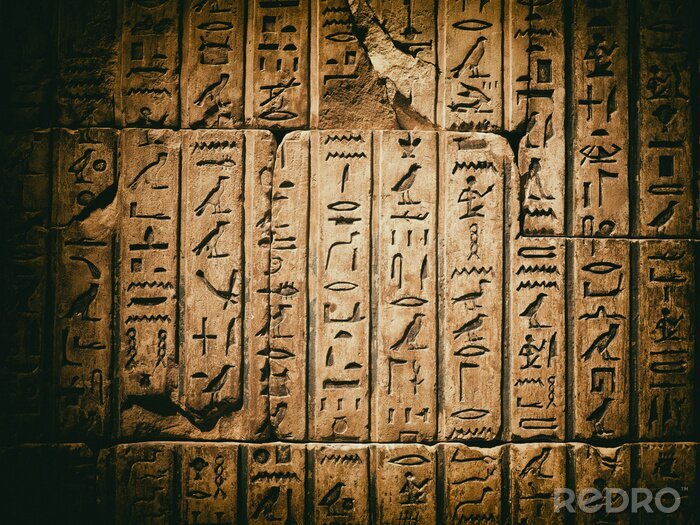 Bild Afrika Gestalten auf ägyptischen Hieroglyphen