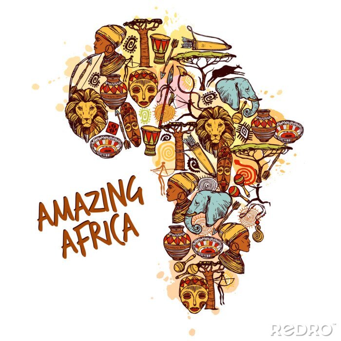 Bild Afrika Kontinent Malerei
