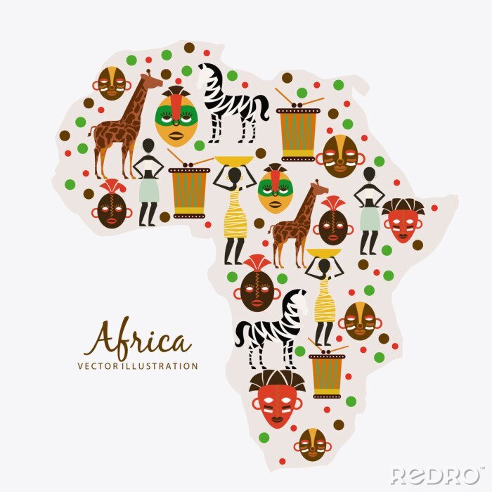 Bild Afrikanische Motive im modernen Stil