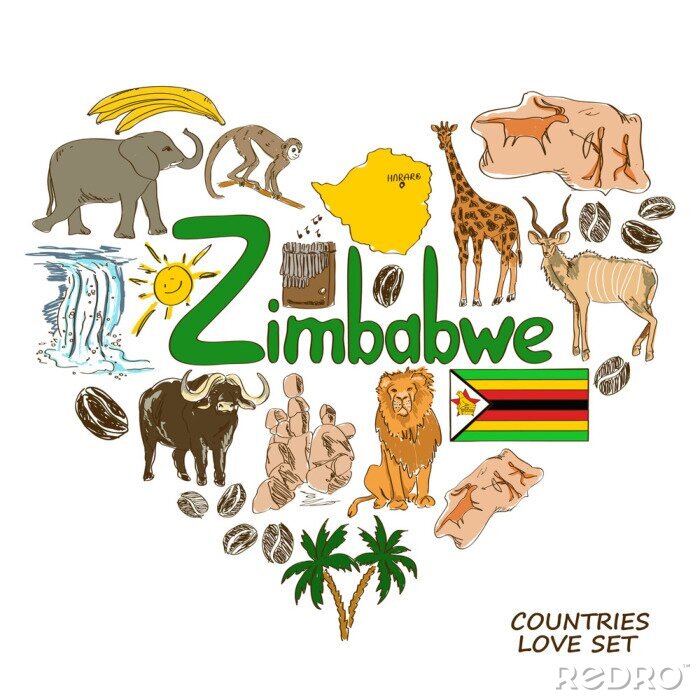Bild Afrikanische Symbole aus Simbabwe