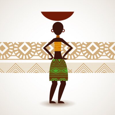 Afrikanisches Motiv auf Illustration