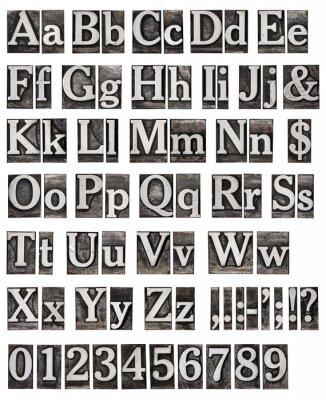 Bild Alphabet aus Metallbuchstaben
