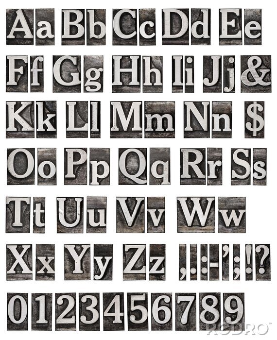 Bild Alphabet aus Metallbuchstaben nach Maß 