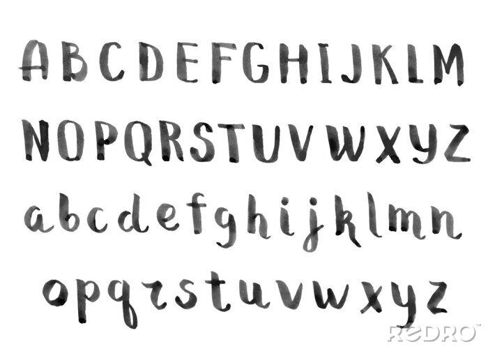 Bild Alphabet Buchstaben schwarz-weiß