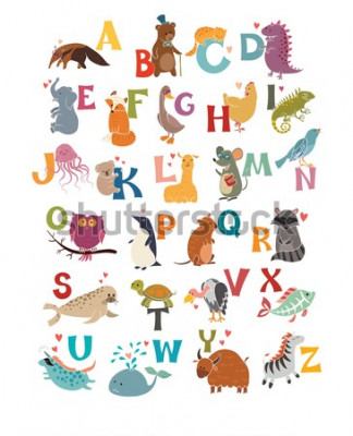 Bild Alphabet für Kinder mit Tieren