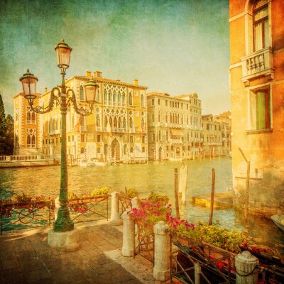Fototapete Alte Bild der Grand Canal, Venedig