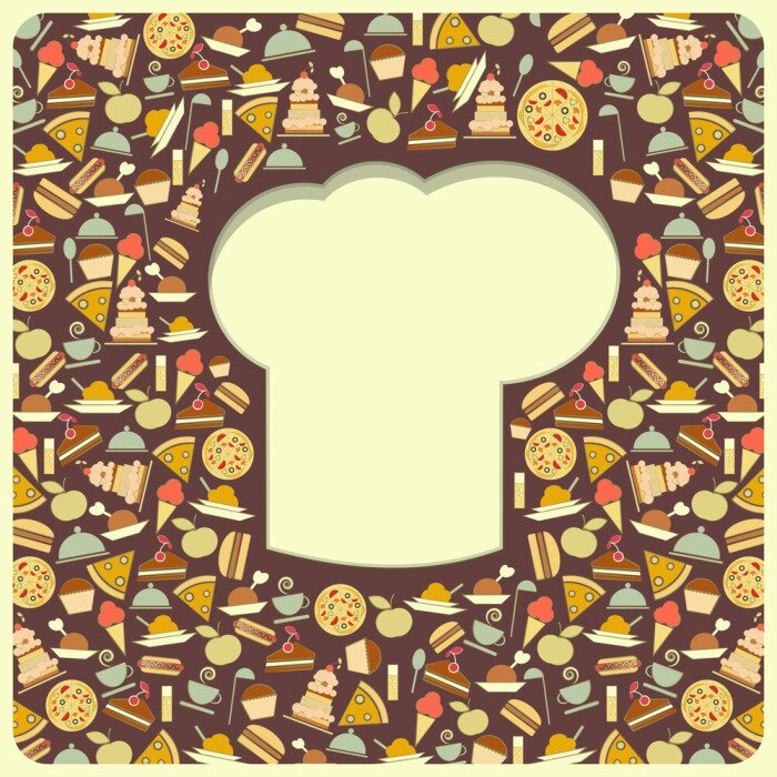 Bild Alte Illustration mit Essenmotiv