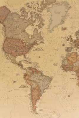 Alte Karte aus dem geographischen Atlas