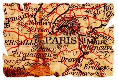 Bild Alte Karte von Paris