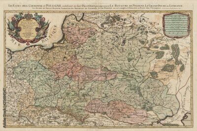 Bild Alte Karte von Polen