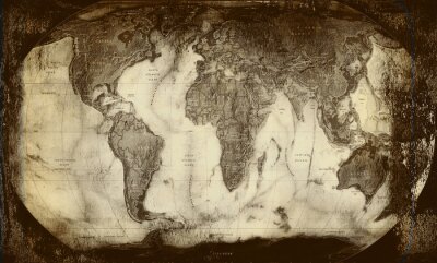 Bild Alte Weltkarte grau